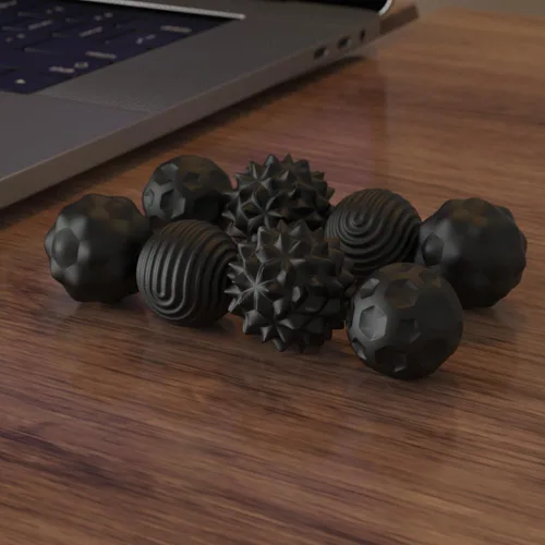 Vista 2 de Juguetes de Bolas Magnéticas Fidget, 8 Piezas Juguetes Sensoriales de Silicona para Alivio del Estrés para Adultos y Adolescentes con Autismo, TDAH