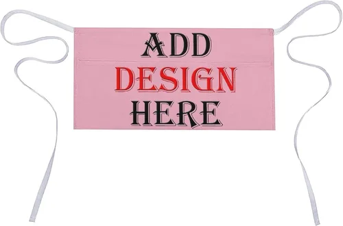 Vista 34 de HooSo Delantal de cocina personalizado, diseño de nombre, logotipo, foto, delantal de poliéster ajustable con dos bolsillos delanteros