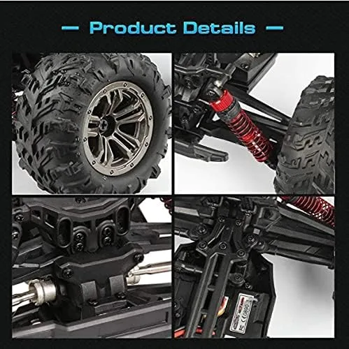 Vista 7 de FMT - Camiones RC de alta velocidad a escala 1:16 de 36 kmh para adultos – 4WD eléctrico todoterreno a prueba de agua, vehículos de control