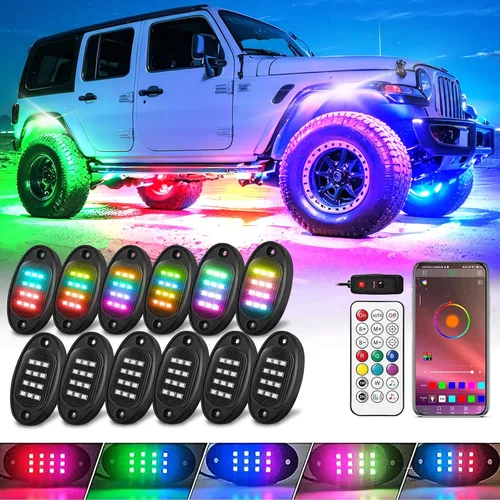Vista 7 de 1Pod RGB Dream Color Rock Light Usado para Reemplazar La Luz Dañada, Compatibilidad para 4pods, 6pods, 8pods, 10pods, 12pods RGB+IC LED Dream