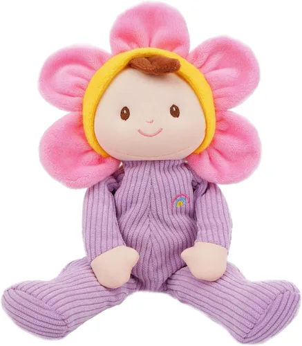 Vista 11 de June Garden 9" Mi primera muñeca Ava - Muñeca de bebé de felpa suave - Vestido rojo
