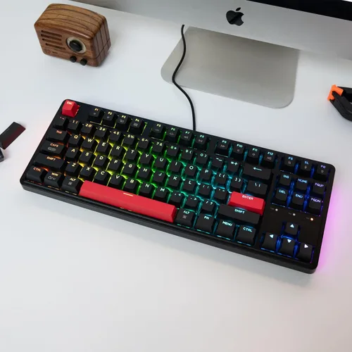 Vista 6 de Keychron C3 Pro QMKVIA - Teclado mecánico personalizado, intercambiable en caliente, programable de 87 teclas, montaje compacto de junta de diseño