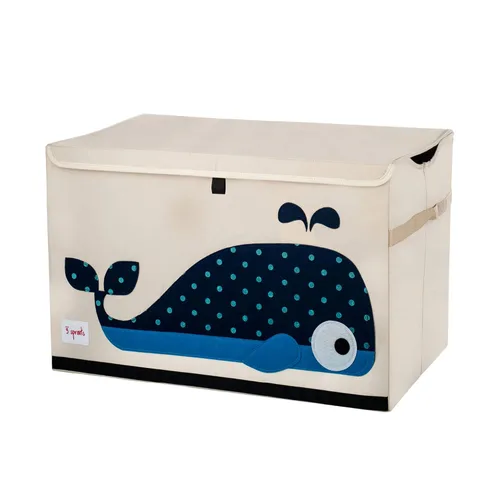 Vista 11 de Cajón de juguetes 3 Sprouts, Oso negro Lid and handles, Collapsible bin trunk or basket, Boys and girls playroom, Nursery storage, Large toy and