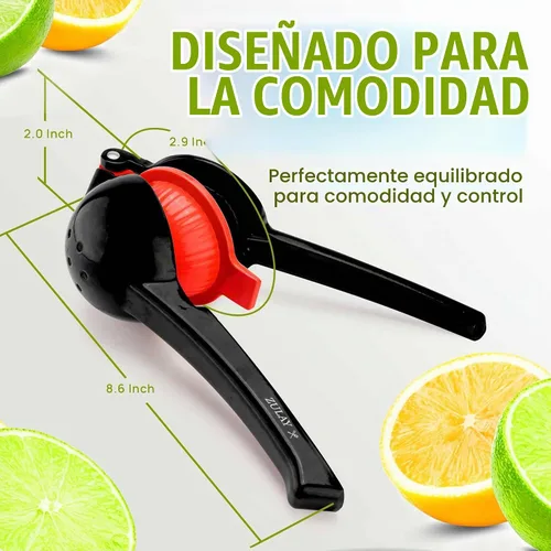 Vista 5 de Zulay Kitchen Exprimidor de Limón 2 en 1 de Metal - Exprimidor Manual Resistente de Máxima Extracción que Obtiene Hasta la Última Gota - Exprimidor