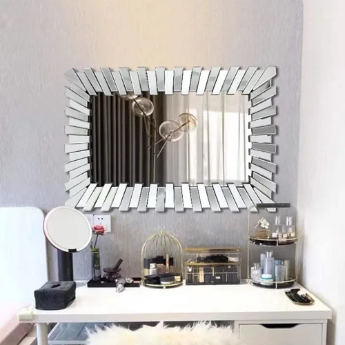 Vista 7 de Espejo de plata antigua para pared, espejo colgante rectangular barroco grande, horizontal y vertical, adecuado para baño, dormitorio, entrada, sala