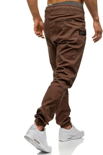 Vista 3 de Manwan walk Pantalones deportivos de moda para hombre, pantalones ajustados y cónicos de algodón
