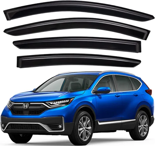 Vista 6 de Lightronic Visera de ventana de ventilación automática con clip extra duradera en el canal, se adapta a Honda HR-V (HRV) 2016-2022, protector contra