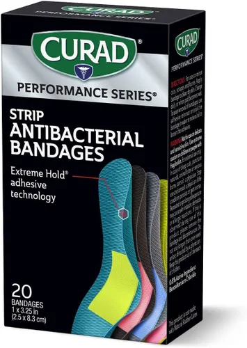 Vista 8 de CURAD Vendajes antibacterianos de la serie Performance, 1" x 3.25", 20