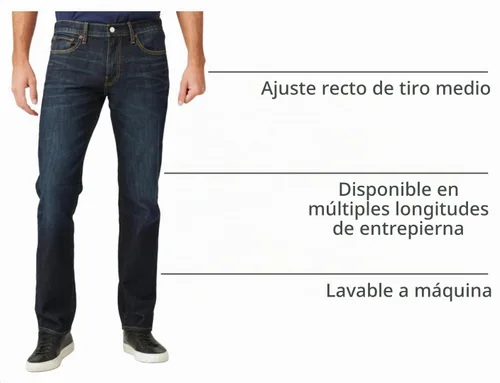 Vista 4 de Lucky Brand 221 - Jean de pierna recta original para hombre en Port Macquarie Barite