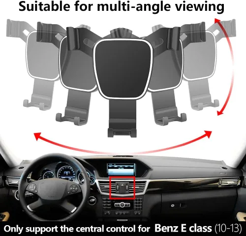 Vista 4 de Soporte para teléfono de coche para Mercedes Benz Clase E 2010-2013 E300 E350 E550 E63 AMG W212 Accesorios de automóvil Soporte de navegación