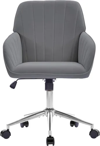 Vista 9 de YITAI Silla de escritorio giratoria de terciopelo de 360°, moderno sillón de oficina en casa con base dorada y ruedas para tocador, cómoda silla