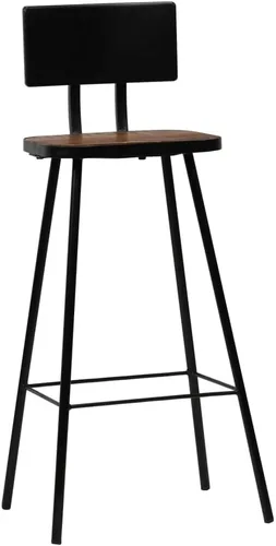 Vista 10 de sillas de bar, taburetes de bar, taburetes de bar, mesa de bar, sillas para barra de cocina, taburetes de bar 4 piezas sólido recuperado taburete