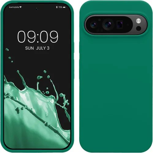 Vista 296 de kwmobile Funda Compatible con Google Pixel 6 Pro - Funda de Teléfono de Silicona TPU con Acabado Suave - Azul Caribe