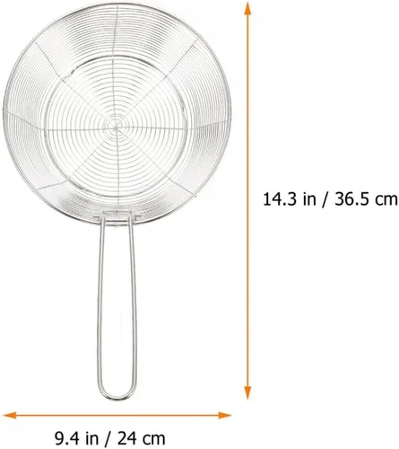 Vista 6 de Luxshiny Cesta de freír de alambre de metal, cesta para patatas fritas, asa resistente para un fácil manejo