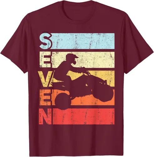 Vista 16 de ATV 7th Birthday Party ATV 4 Wheeler - Camiseta de cumpleaños temática cuádruple Negro