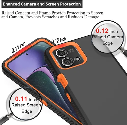 Vista 3 de Funda compatible con Moto G Stylus 5G 2023, con funda de clip para cinturón, resistente, a prueba de golpes, protección de cuerpo completo, cubierta