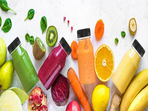 Vista 6 de Hulless 3 piezas botellas de plástico de 8 onzas para jugo, recipientes de bebida, botellas para jugos con tapas negras, adecuadas para jugos