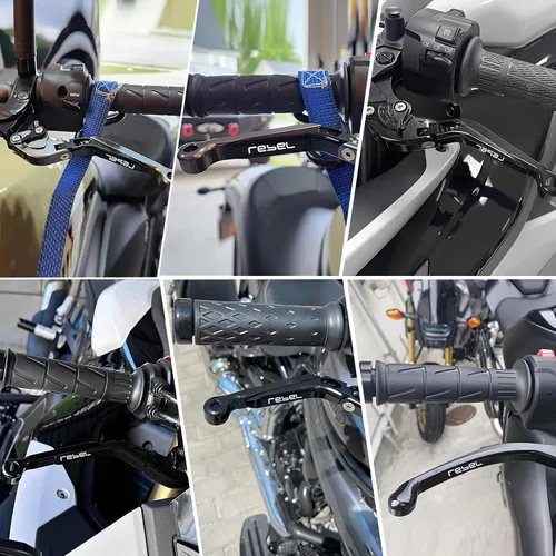 Vista 4 de Palancas de embrague de freno extensibles y plegables para motocicleta, para CMX 500 Rebel500 Rebel300 CMX300 2017-2022 (Negro)