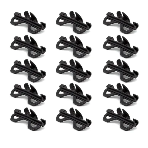 Vista 5 de 10 piezas eléctrico tensor de alambre tensor aislador, negro Tensores de cable de plástico