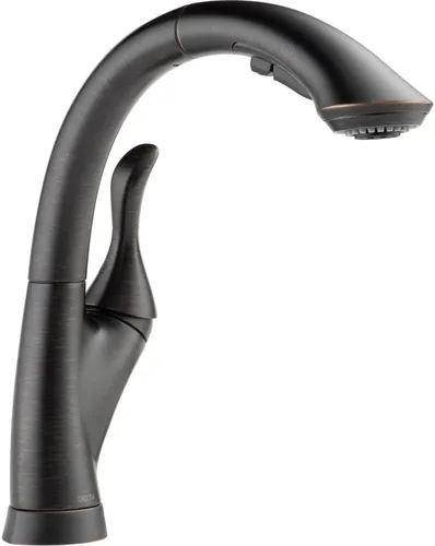 Vista 7 de Delta Faucet Linden 4153-AR-DST - Grifo para fregadero de cocina con pulverizador extraíble, acero inoxidable ártico