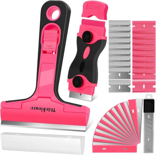Vista 8 de Herramienta de raspador de cuchilla de afeitar THINKLEARN, raspador de cuchilla de afeitar de 4" con 20 piezas de cuchillas de repuesto, raspador