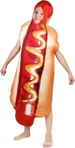 Vista 2 de Disfraz de perro caliente para niños disfraz de perro caliente de lujo para niños disfraz de comida para niños