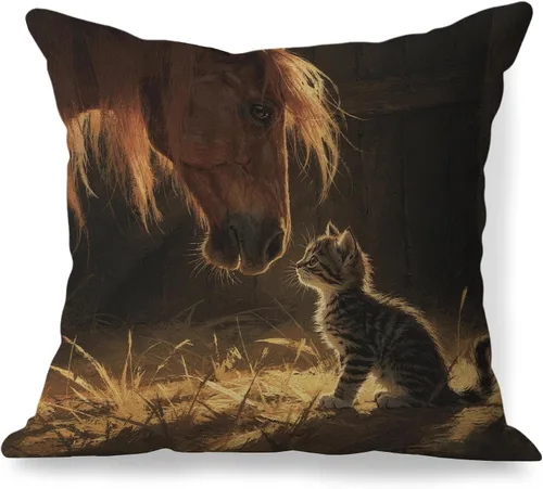 Vista 24 de Fundas de almohada de 12 x 20 pulgadas, regalos para amantes de los caballos, fundas de almohada lumbares decorativas para el hogar, sala de estar