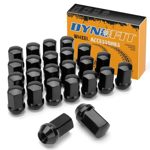 Vista 22 de Dynofit Tuercas de llanta OEM de 0.472 in x 1.5 para fusión 2005-2021, Escape 2001-2026, enfoque 2008-2018, tuercas de rueda de estilo de una pieza