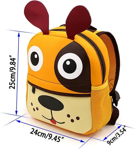 Vista 2 de Hipiwe, mochila para bebés, niños, niñas, para jardín de infantes, de neopreno, con adorables caricaturas animadas, para niños de 1 a 5 años