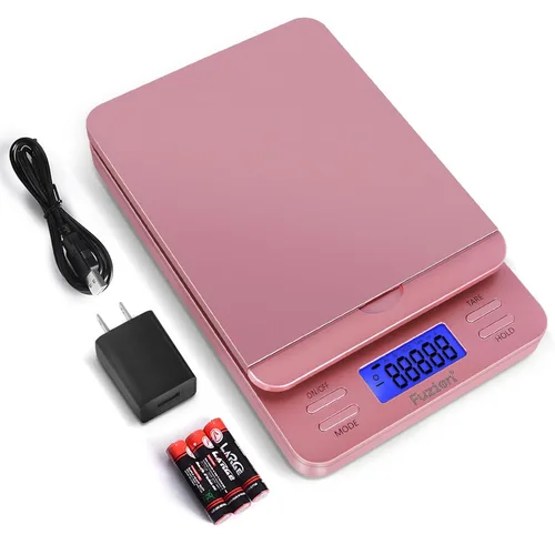 Vista 8 de Fuzion Báscula postal digital, báscula de envío de 86 lb/0.1oz para paquetes con retención y tara, báscula de franqueo con soporte abatible, báscula