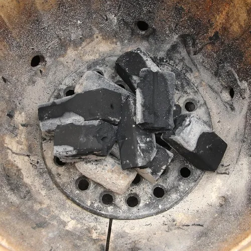 Vista 8 de Rejilla de fuego inferior de hierro fundido esmaltado de 9 pulgadas para huevo verde grande, placa de fuego de carbón de alta calor para Kamado Joe