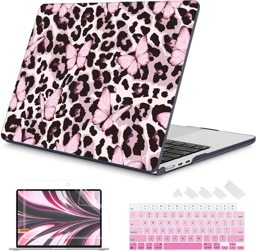 Vista 40 de Mektron Diseñada para MacBook Air 2025/2024/2023 de 15 PULGADAS M4 A3241 /M3 A3114 /M2 A2941, Carcasa de Cubierta Rígida de Plástico Impreso