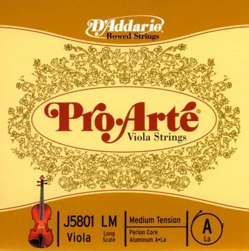 Vista 10 de D'Addario Pro-Arte Viola Single A String, escala media, tensión media