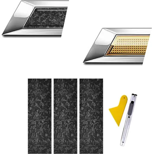 Vista 10 de Compatible con pegatinas de vinilo para logo de Bowtie, emblema para cortar y pegar, 3 unidades, color negro mate, para Chevy Negro mate 3