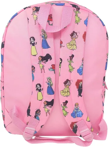 Vista 3 de Disney Princesa 16" Mochila Bolsa Belle Cenicienta Tiana Jazmín Ariel Blancanieves, Blanco