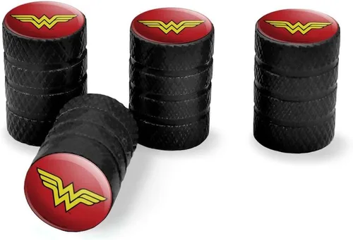 Vista 10 de GRAPHICS & MORE - Tapones para válvulas de llantas con el logotipo clásico de Wonder Woman