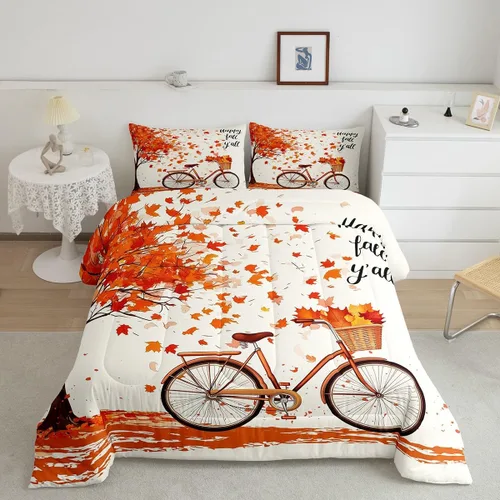 Vista 20 de Lindo juego de edredón de murciélago tamaño Queen con diseño de animales de Feliz Halloween, 3 piezas para decoración de habitación de niños