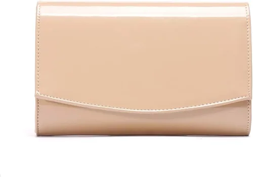 Vista 4 de WALLYN'S Carteras de charol para mujer, bolsos de mano de moda, bolso de noche, color sólido