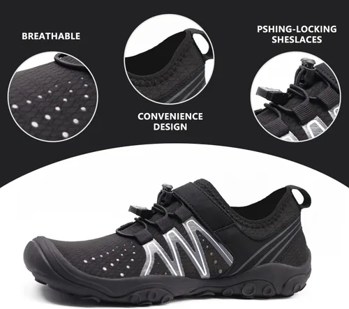 Vista 2 de North Bund Zapatos de agua para hombre y mujer, secado rápido, para playa, kayak, piscina, calcetines acuáticos, surf, escalada, yoga