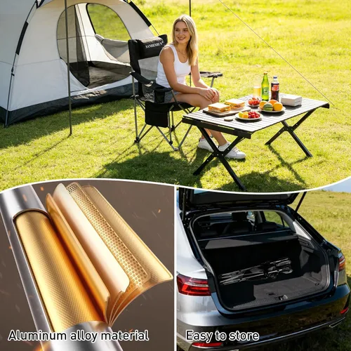 Vista 7 de Zero Gravity - Silla de camping reclinable con almohada acolchada, soporte para tazas, bolsillo de almacenamiento y bolsa de transporte, sillón