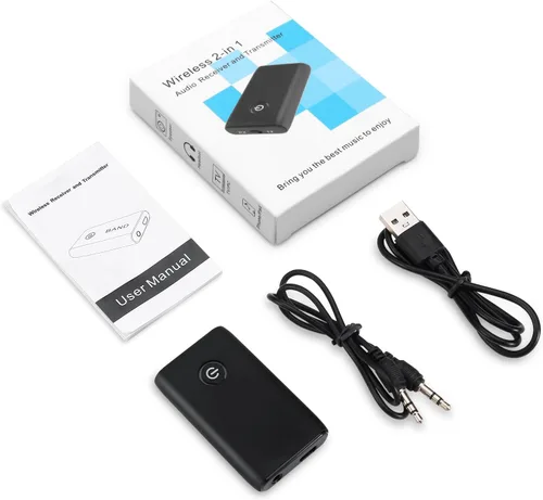 Vista 9 de LOFICOPER Receptor transmisor Bluetooth para automóvil, adaptador auxiliar Bluetooth 5.3 2 en 1, receptor de música inalámbrico para sistema estéreo