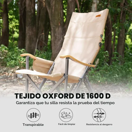 Vista 4 de ICECO Sillas de Camping de Respaldo Alto para Adultos, Silla Plegable de Alta Resistencia para Exterior, Sillas Portátiles al Aire Libre con Bolsa