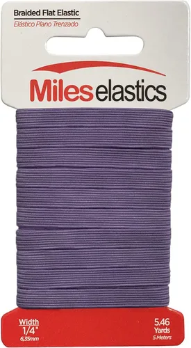 Vista 8 de Miles - Elástico plano trenzado, elástico, fuerte elástico, costura elástica, 1/4 pulgadas (0.250 in) por 5,46 yardas (16.4 ft), fuerte elástico