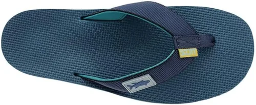 Vista 4 de Scott Hawaii Hanapa'a Reef - Pantuflas para caminar para hombre, correa de diseño de pez, parte inferior blanca impermeable que no deja marcas