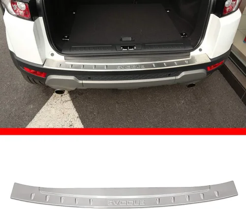 Vista 7 de YIWANG 304 Stainless Steel Car Outside Rear Protector Sill Plate Bumper Frame Trim For Land Rover Range Rover Evoque 2012-2019 Accessories (Black)