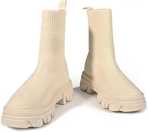 Vista 6 de READYSALTED - Botines de plataforma para mujer con tacón grueso (DENAH601)