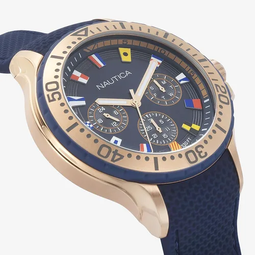 Vista 3 de Nautica Reloj de cuarzo de resina de silicona para hombre