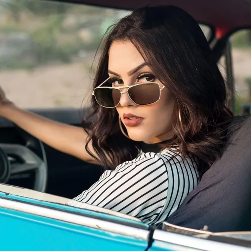 Vista 2 de Aviator Sunglasses for Men Women, UV Protection Ultra Lightweight Rectangular Polarized Sunglasses
