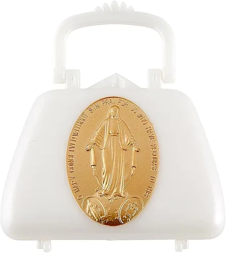 Vista 4 de Medalla milagrosa con tarjeta de oración de medalla milagrosa, estuche de rosario en forma de bolso, tarjeta de oración del Señor Rosario