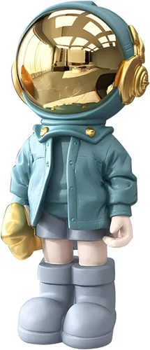 Vista 7 de Figura de astronauta, escultura de hombre espacial de resina con asa, para decoración de mesa del hogar, estantería, sala de estudio, decoración